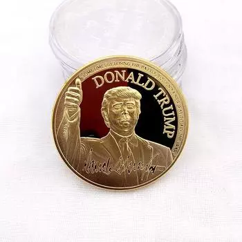 Металлическая монета OLOEY с изображением Дональда Трампа