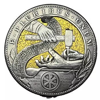 Металлическая монета "Рука Спасителя" XMSJ