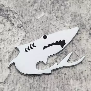 Металлическая наклейка на бампер Shark, индивидуальная наклейка на бампер, наклейка на корпус с царапинами, Модифицированная металлическая наклейка на бампер боковой двери