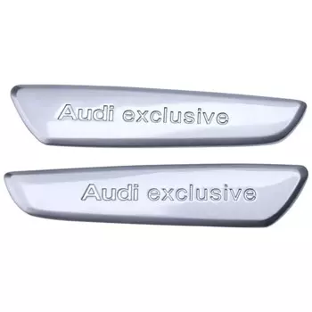 Металлическая наклейка на крыло, боковые дверные наклейки для Audi Exclusive A3 A4 A5 A6 A7 Q2 Q3 Q5 Q7 RS S3 S4 S5 S6 S7 RS3 RS4 RS5 RS6 RS7 TT