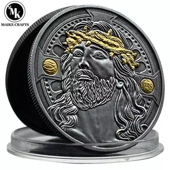 Металлическая памятная монета Иисуса olevo