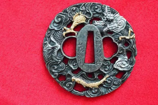 Металлическая подставка Tsuba для меча HGF-SS