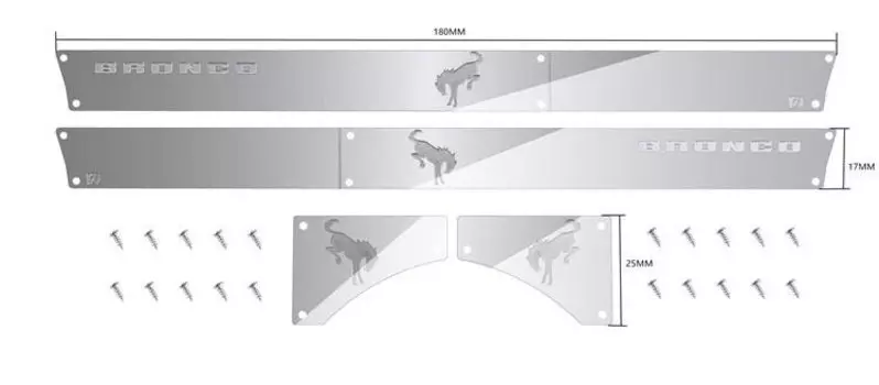 Металлическая противоскользящая задняя панель для Trax Trx-4 92076-4 Bronco