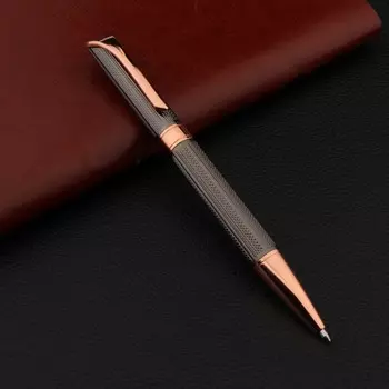 Металлическая шариковая ручка Chouxiongluwei, серая, розовое золото