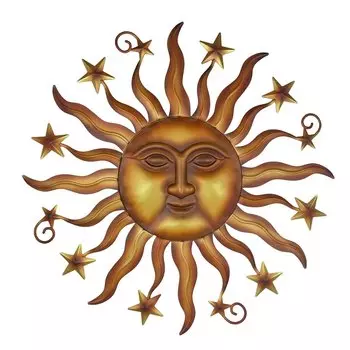 Металлическая скульптура солнца LIFFY 24 дюйма