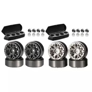 Металлическая Ступица колеса с Бусиной 124 г 1,0 для Axial SCX24 AX24 Traxxas TRX4M FMS FCX24 1/18 1/24, запчасти для радиоуправляемых автомобилей на гусеничном ходу, 4 шт.