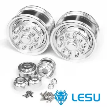 Металлическая ступица переднего колеса LESU без привода, часть B 1/14 RC Tamiyay, модель тягача, уличные игрушки TH02489