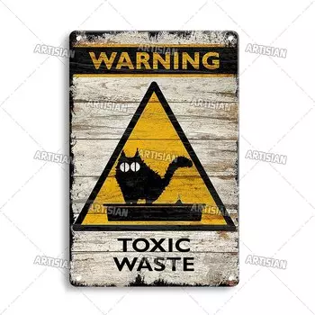 Металлическая табличка ARTISIAN Черный Кот