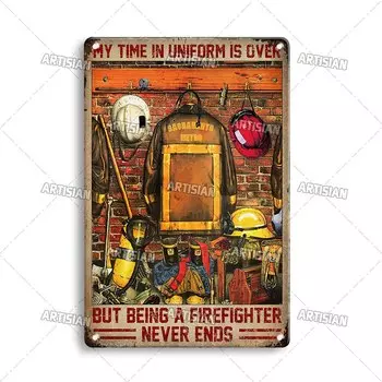 Металлическая табличка ARTISIAN Пожарный