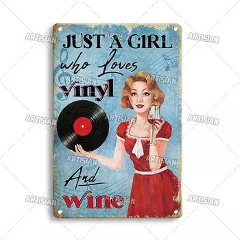 Металлическая табличка ARTISIAN Виниловые пластинки