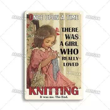 Металлическая табличка ARTISIAN "Вязание"
