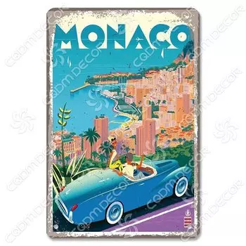 Металлическая табличка CQDM DECOR "Путешествия город девушек"