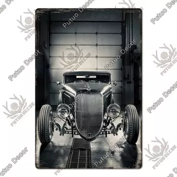 Металлическая табличка Putuo Decor Классические автомобили