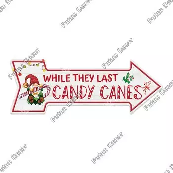 Металлическая табличка Putuo Decor Счастливого Рождества