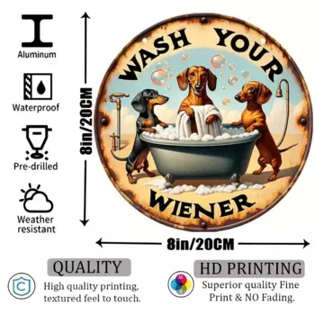Металлическая табличка Wash Your Wiener CIFBUY