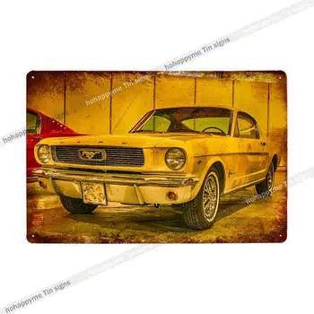 Металлическая винтажная автомобильная табличка hohappyme 20x30 см