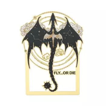 Металлическая закладка "Четвертое крыло" MINISO