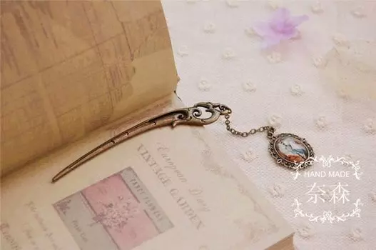 Металлическая закладка для книг, античный бронза Mengtai