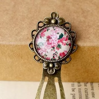 Металлическая закладка с цветами XYDDJYNL