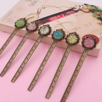 Металлическая закладка с сушеными цветами XYDDJYNL