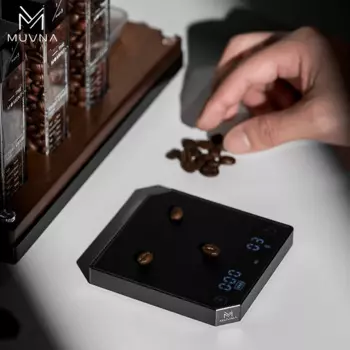 Металлические электронные весы MUVNA для кофе эспрессо 0,1/ г, высокоточные профессиональные весы для кофе/весы для эспрессо с таймером