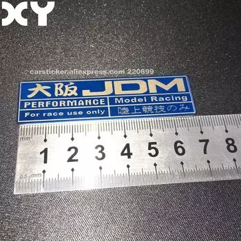 Металлические наклейки из нержавеющей стали для гоночных автомобилей для автомобилей, мотоциклов, японский стиль, автомобильный интерьер, самоклеящиеся
