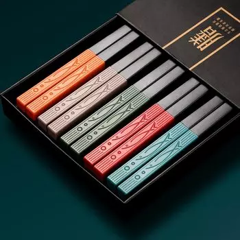 Металлические палочки для еды AJOYOUS, 5 пар