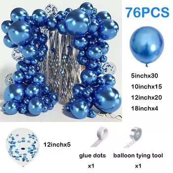 Металлические синие шары Globos