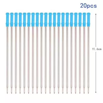 Металлические стержни для шариковых ручек MROOFUL, 20 шт., синий/черный, 1.0 мм