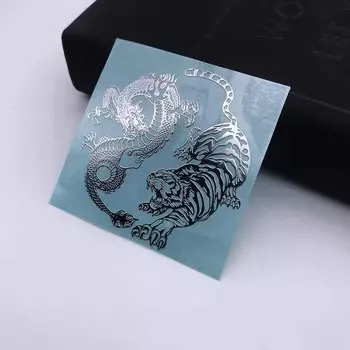 Металлические стикеры дракон и тигр Gryan