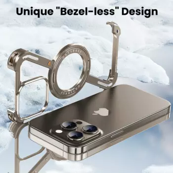 Металлический Чехол Magsafe Oatsbasf для iPhone серии 13/14/15 с вращающимся кольцом-держателем на 360 °, чехол для телефона без рамок, магнитный бампер