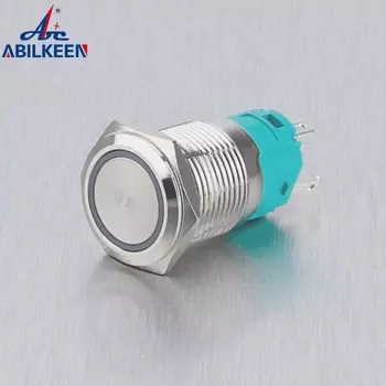 Металлический кнопочный переключатель ABILKEEN 16 мм