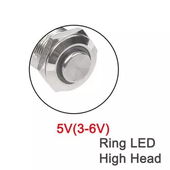 Металлический кнопочный переключатель DIANQI 12/24В