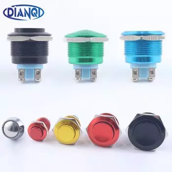 Металлический кнопочный переключатель DIANQI 16 мм/19 мм/22 мм