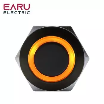 Металлический кнопочный переключатель EARUELETRIC 12 мм 3-24В/220В