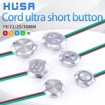 Металлический кнопочный переключатель HUSA 1NO