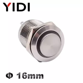 Металлический кнопочный переключатель на заказ, 16 мм, ВКЛ./ВЫКЛ., Мгновенный Переключатель питания 12 В, 220 В, красный, зеленый, синий цвет