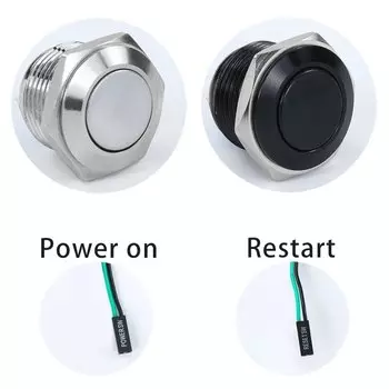 Металлический кнопочный переключатель питания для ПК HUSA