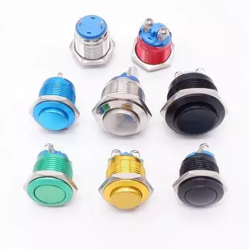 Металлический кнопочный переключатель PRONCH 16/19/22 мм