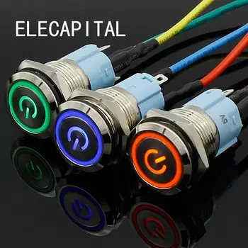 Металлический кнопочный переключатель ELECAPITAL 16 мм