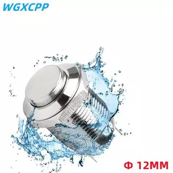 Металлический кнопочный переключатель WGXCPP, 1 шт., мгновенный/блокирующий