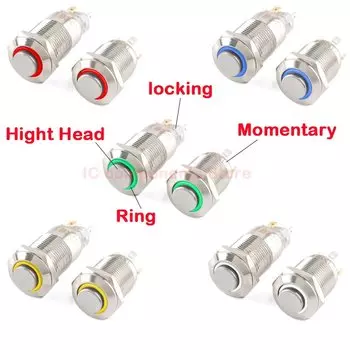 Металлический кнопочный переключатель Your Cee 12 мм 3A DC36V