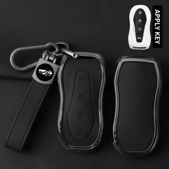 Металлический Кожаный Автомобильный Брелок, чехол для Geely Tugella 2020 Boyue Atlas Pro Gili Tugella, Защитный корпус, брелок, аксессуары
