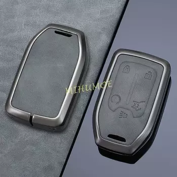 Металлический кожаный автомобильный брелок для ключей, чехол-брелок для GMC Yukon Terrain Acadia Sierra 1500, Chevrolet Silverado Tahoe Suburban