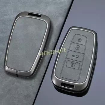 Металлический кожаный автомобильный брелок для ключей, брелок для Toyota Camry RAV4 Highlander Kluger Prius Corolla C-HR Avalon Mirai 86 Prado