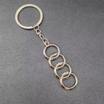 Металлический кожаный брелок с логотипом автомобиля для Audi A1 A2 A3 A4 A5 A6 A7 A8 Q2 Q3 Q5 Q7 Q8 S3 S4 S5 S6 S7 TT аксессуары