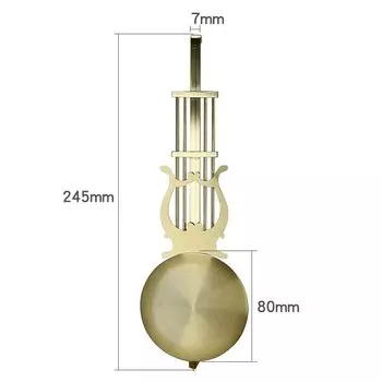 Металлический маятник для часов yurudder 41г 245мм