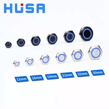 Металлический переключатель HUSA 12 мм двухцветный