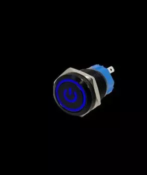 Металлический переключатель Wenzhi черный 12/220 В