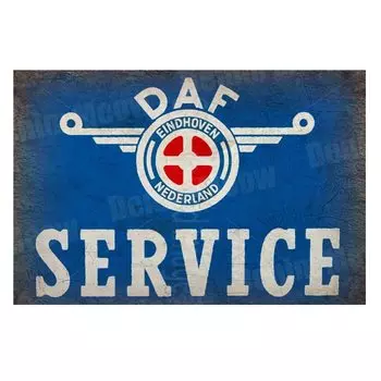 Металлический плакат DAF, винтажный, Denim Meow